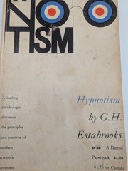 Hypnotism by G H Estabrooks (1957) Dutton Paperback