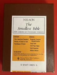 Nelson~The Smallest Bible~NASV~Burgundy Bonded Leather~Compact~Brand New