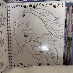 Frozen Spiral Activity Color & Erase 5 Pages Clings – Included Dry Erase Markers