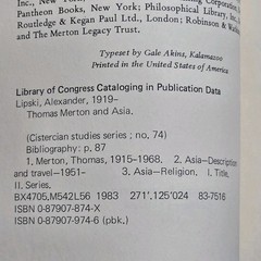 Thomas Merton and Asia: His Quest for Utopia by Alexander Lipski VG+ Cistercian