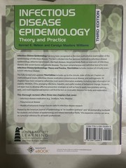 Infectious Disease Epidemiology by Kenrad E. Nelson 3rd Edition