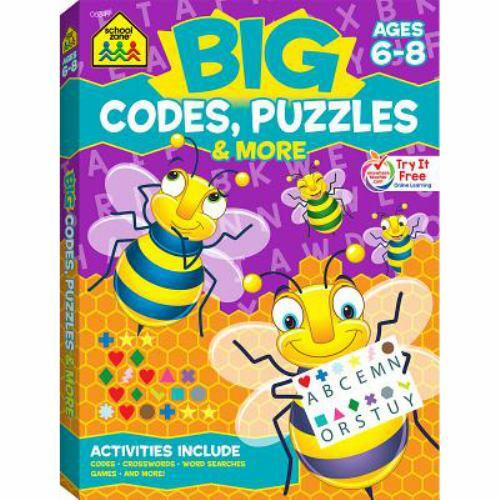 School Zone Big Codes, Puzzles & More Workbo- 1601597487, paperback, School Zone