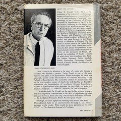 Man’s Search for Meaning Viktor E. Frankl 1962 Revised Enlarged Hardcover Book