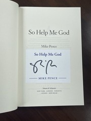 So Help Me God by Mike Pence SIGNED Bookplate 2022 HB Vice President USA AUTO