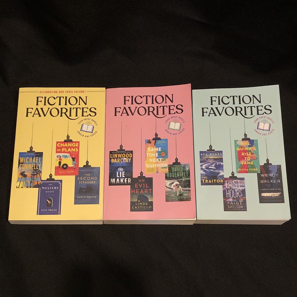 Reader’s Digest Fiction Favorites Lot of 4 Books (16 Novels) volumes 397 400 401