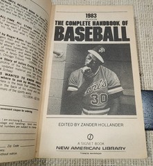 THE COMPLETE HANDBOOK OF BASEBALL 1983 EDITION By Zander Hollander MLB 1st Print