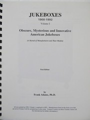 JUKEBOXES 1889-1993 BOOK VOLUME 1 by FRANK ADAMS 1992 History Guide Vintage