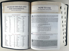 KJV Study Bible Black Genuine Leather Full Color Edition Indexed King James VG