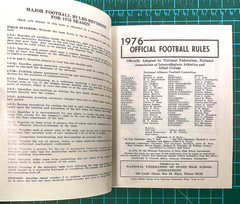 Vintage 1976 National Alliance Football Rule Book NFHS High School Softcover