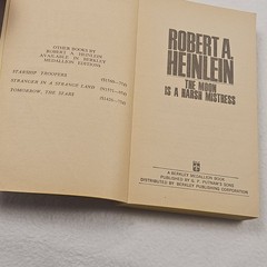 The Moon is a Harsh Mistress Robert A Heinlein 1968 PB Berkley VTG SF Medallion