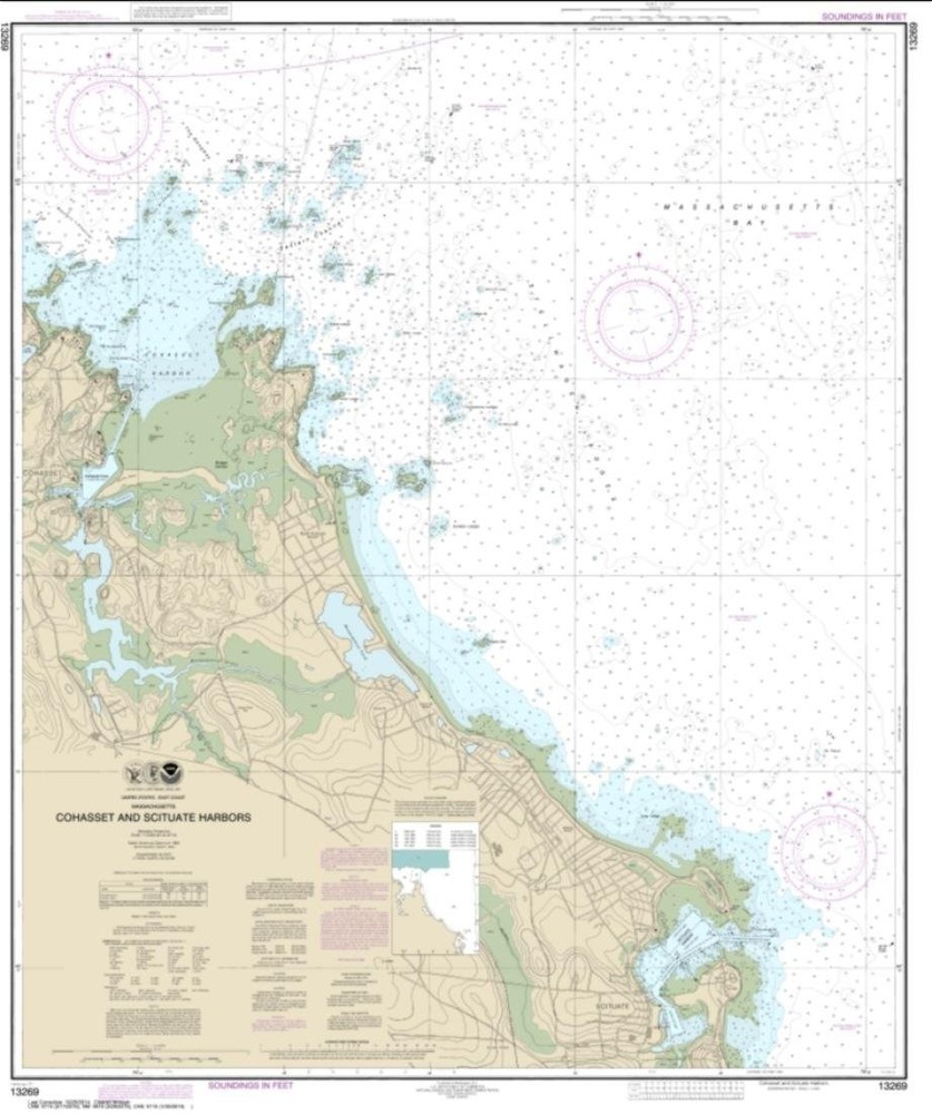 NOAA Chart 13269-Cohasset and Scituate Harbors – Water-Resistant