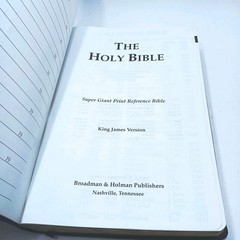 1996 HOLMAN SUPER GIANT HOLY BIBLE Imitation Black Leather Conc & Maps