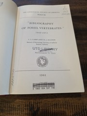 Set: Bibliography of Fossil Vertebrates 1939-1972 Geological Society of America