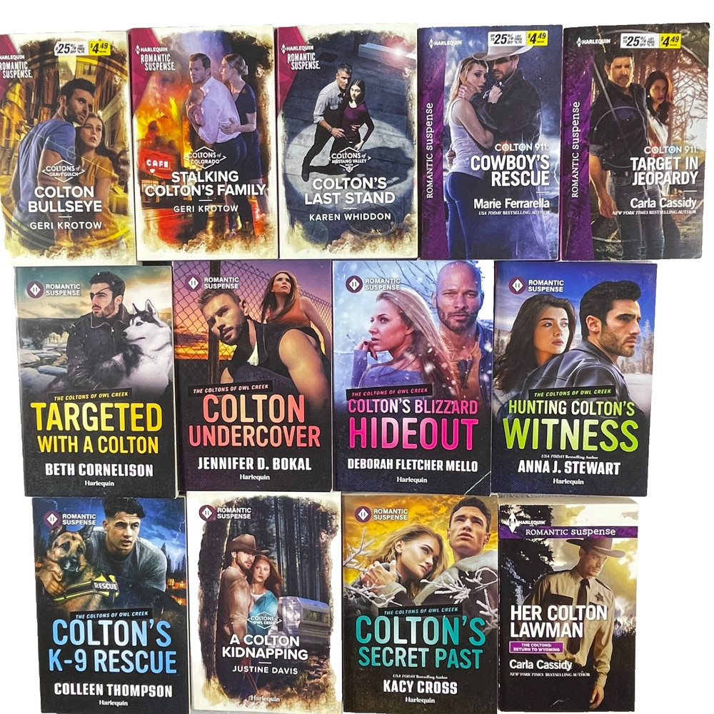 Lot of 13 Harlequin Romantic Suspense Books The Coltons Series Mixed Set