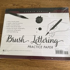 Brush Lettering Practice Pad by Inc. Peter Pauper Press (2019, Trade Paperback)