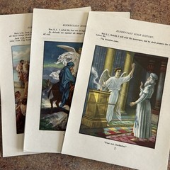 Elementary Bible History Words of Holy Scripture Loose Leaf Pages Illustrated