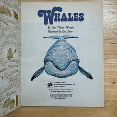 Little Golden Book Whales Jane Werner Watson Illustrated Rod Ruth 1978