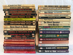 Rex Stout Lot of 39 Paperback Books Mysteries Nero Wolfe Vintage detective 1980s
