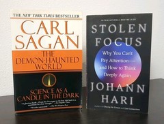 Demon-Haunted World Carl Sagan + Stolen Focus Johann Hari Bonus Lot