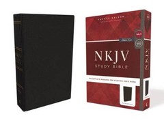 NKJV Study Bible, Premium Bonded Leather, Black, Comfort Print: The Compl – GOOD