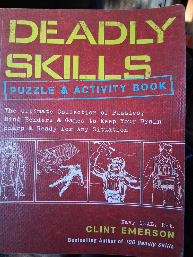 Deadly Skills Puzzle and Activity Book by Clint Emerson (2018, Trade Paperback)