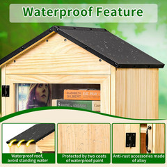 Outdoor Little Library Box – 2-Tier Weatherproof Wood for Community Sharing