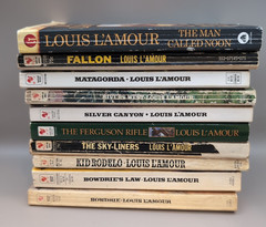 Louis Lamour Lot Of 10 Western Titles Various Age And Conditions See Photos