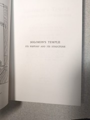 Solomon’s Temple, Its History and Its Structure by W. Shaw Caldecott (1998)
