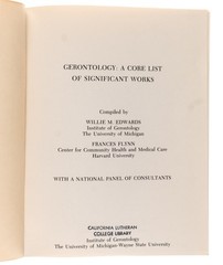 RARE Gerontology: A Core List of Significant Works 1978 Paperback Edwards Flynn