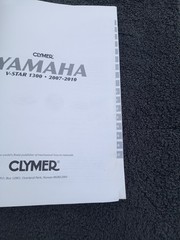 Clymer Yamaha Motorcycle Manual M283 V-Star 1300 2007-2010 READ DESCRIPT