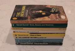VINTAGE GERALD DURRELL ANIMAL TRAVEL NATURE PAPERBACK BOOK LOT (8)