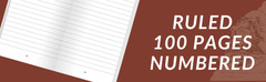 Notebook Journal Diary Ruled Numbered Lined 100-pages