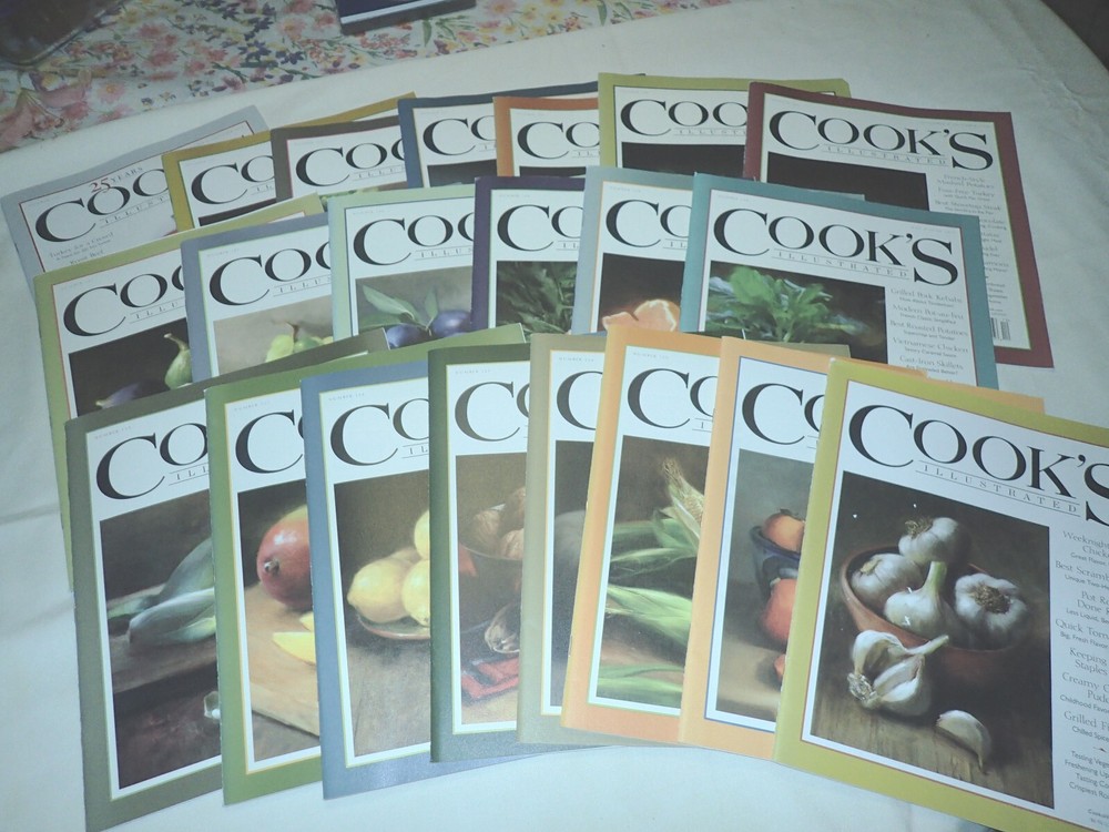 Lot of 21 Cook’s Illustrated Magazine from 2013 2014 2015 2016 2017 2018