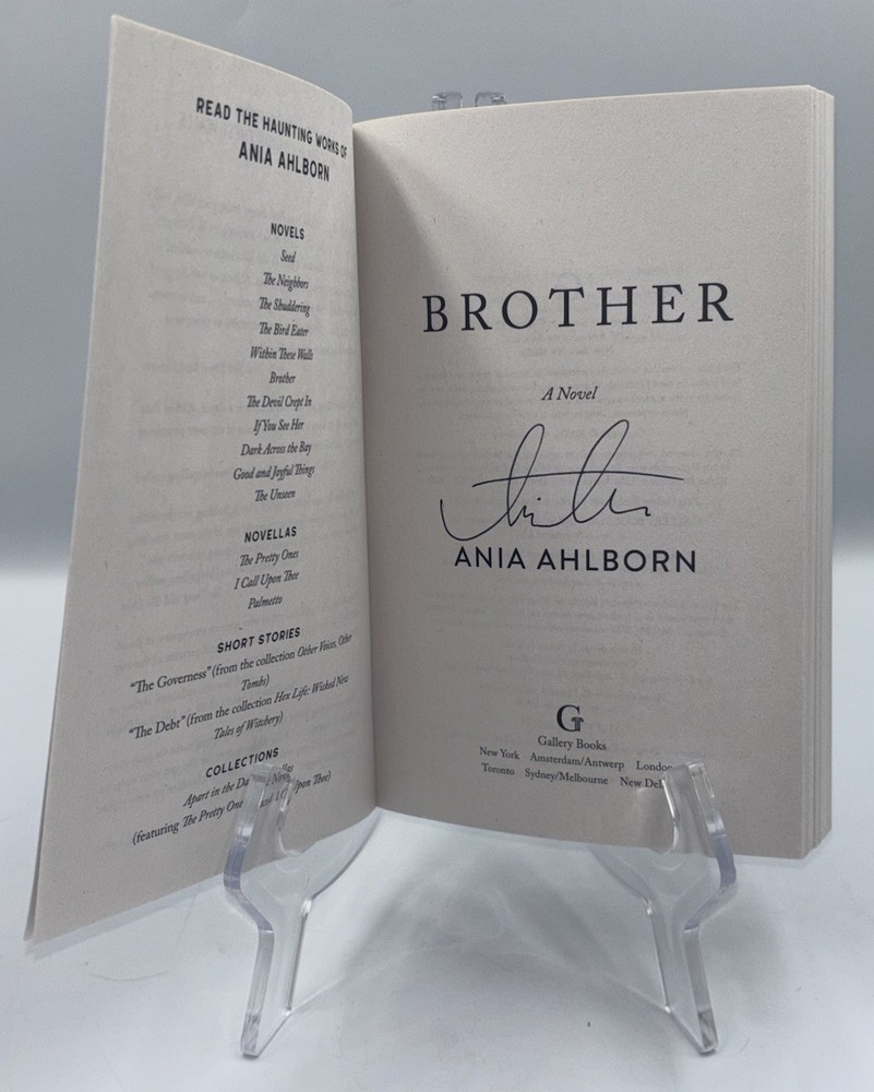 ANIA AHLBORN BROTHER SIGNED AUTOGRAPHED PAPERBACK BOOK HORROR