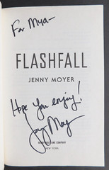 *SIGNED* JENNY MOYER Hardcover 1st edition FLASHFALL 2016 DJ 342 pages Unread