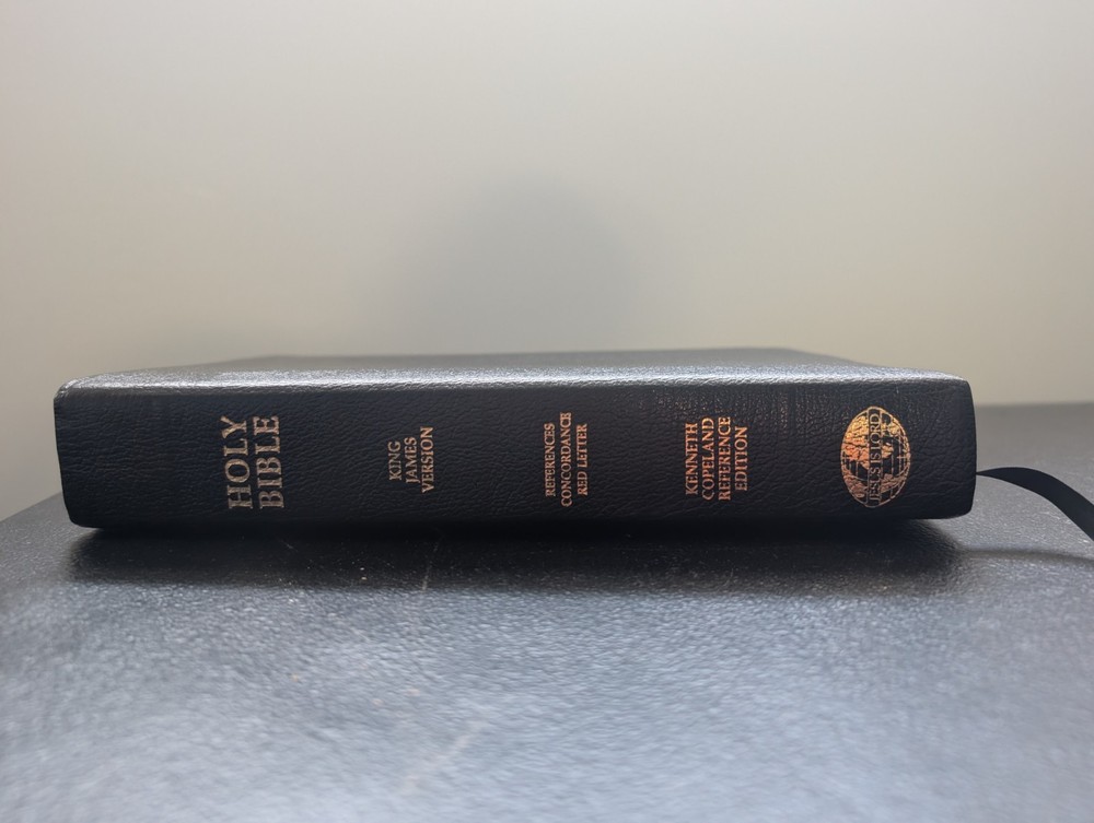 Vintage Holy Bible King James Version Kenneth Copeland Reference Ed Leather Blac