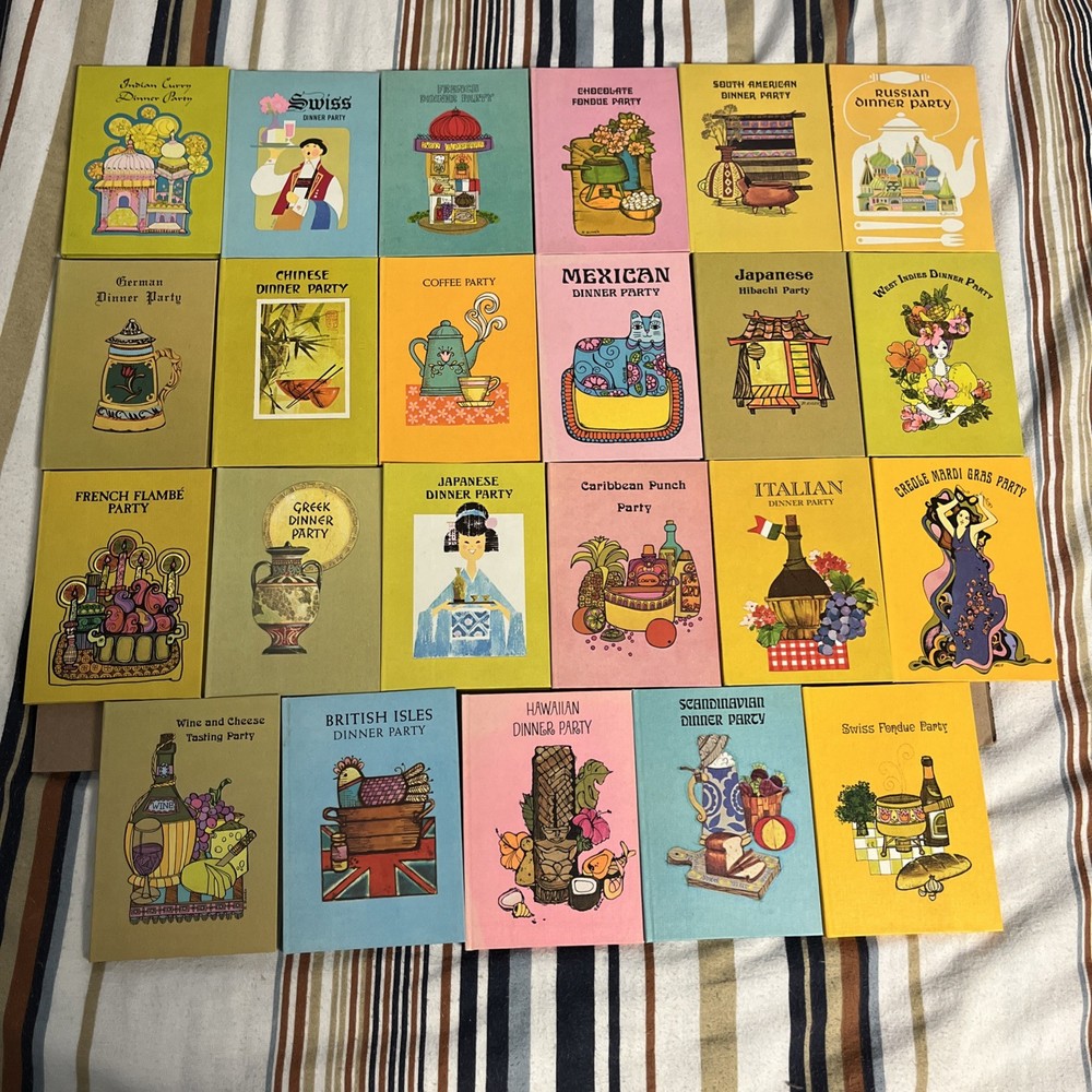 Lot of 23 Kaufman International Dinner party series Buzza Books 1971