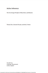 „Active Inference” by Thomas Parr Giovanni Pezzulo – New! – As Is!