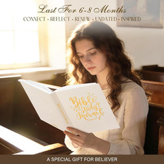 Linen Bible Study Journal for Women with Tabs, Highlighters & Church Notes
