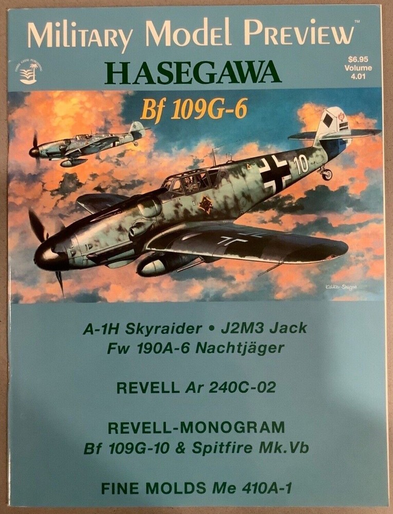 Military Model Preview Volume 4.01 Hasegawa Bf 109G-6 A-1H Skyraider J2M3 Jack
