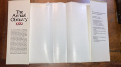 The Annual Obituary 1980 First Edition Hardcover St. Martin’s Press w DJ 874 pgs