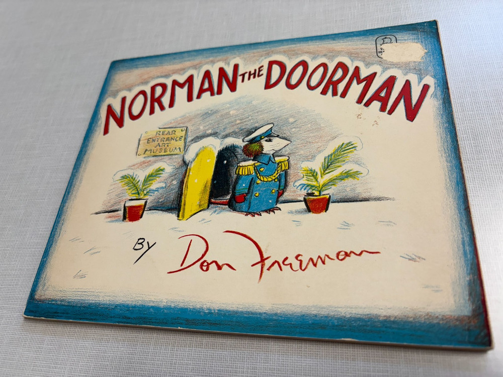 Norman The Doorman Don Freeman SIGNED drawing gifted mouse doorman VG 69 trd pbk