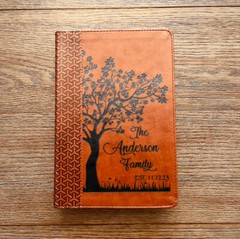 Personalized Family Bible | Custom KJV Family Tree Study Bible | Engraved Bible