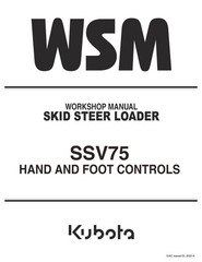KUBOTA SSV75 OPERATOR & WORKSHOP MANUAL BUNDLE WIRE BOUND, COVERS