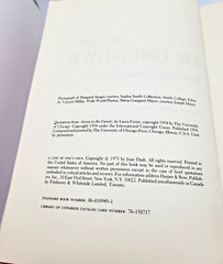 A Life of One’s Own by Joan Dash -1973