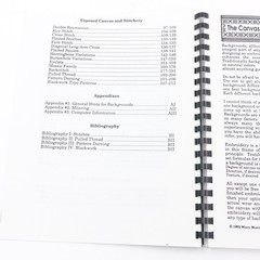 Canvas Embroidery Notebook Backgrounds Mindy English 1993 PB Plastic Spine VGUC