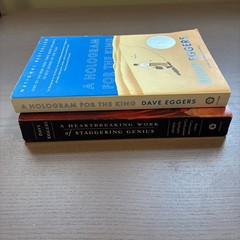 Dave Eggers Paperback Lot (2000, 2014) A Heartbreaking Work & Hologram For King