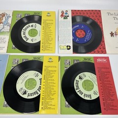 Vintage Lot (7) Book & Hear Record Books OZ, Yogi, Little Engine 45 RPM *READ*