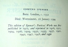 Poetical Wroks Of Edmund Spenser ~1950 Vintage HC~ Oxford Tudor England Classic