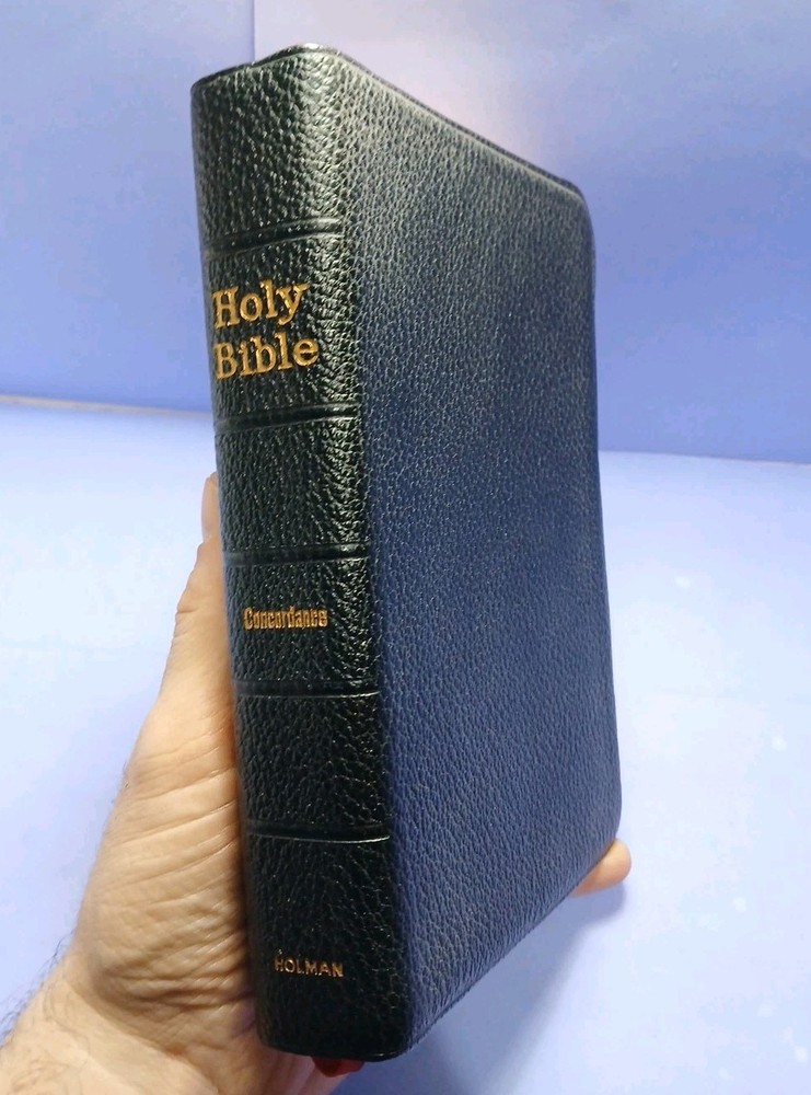 Vintage Holy Bible French Morocco Leather Holman King James Version KJV